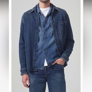 NWT Citizens Of Humanity Luca Bucket Eye Shirt Jacket Shacket Indigo BlueSize M